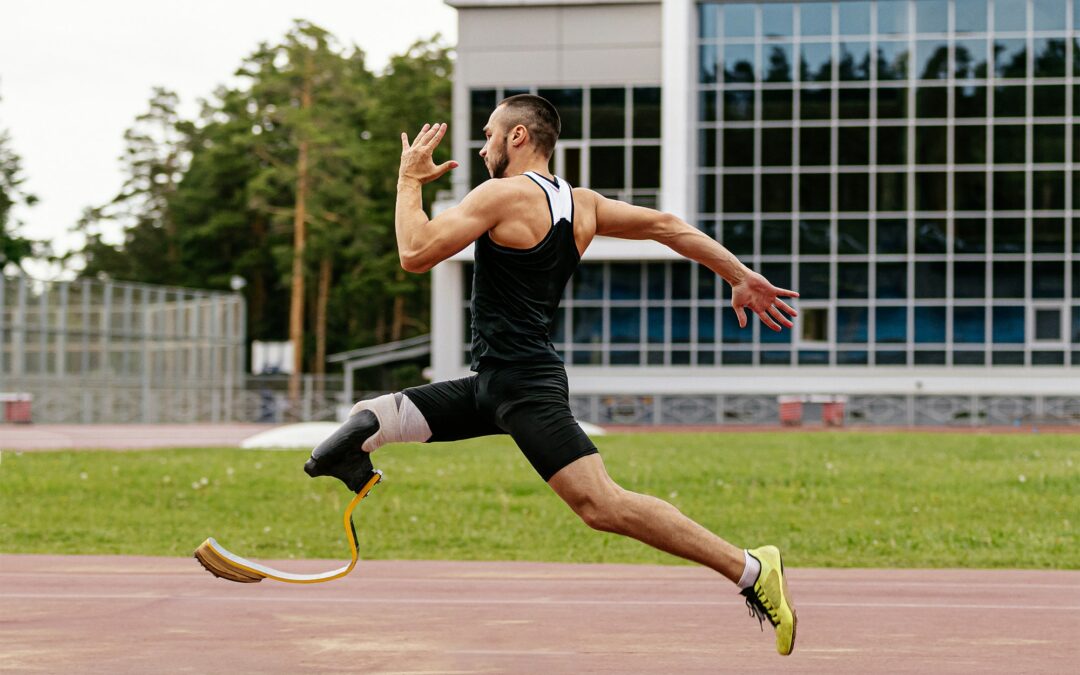 physically disabled athlete run